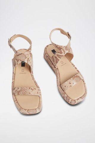 Sandales en cuir - Beige