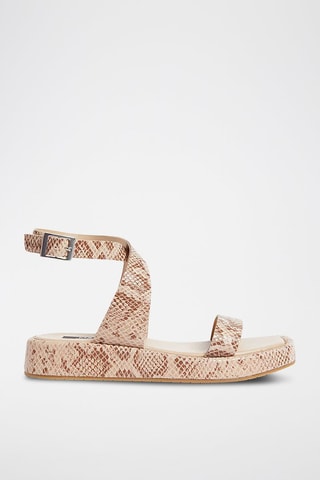 Sandales en cuir - Beige