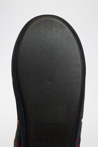 Pantoufles fourrées - Bleu marine