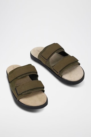 Mules en nubuck - Kaki