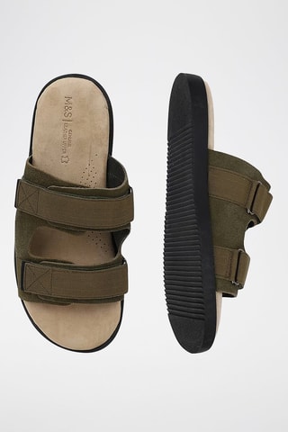 Mules en nubuck - Kaki