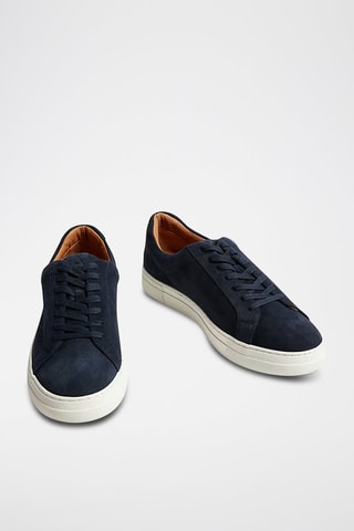 Baskets en cuir - Bleu marine