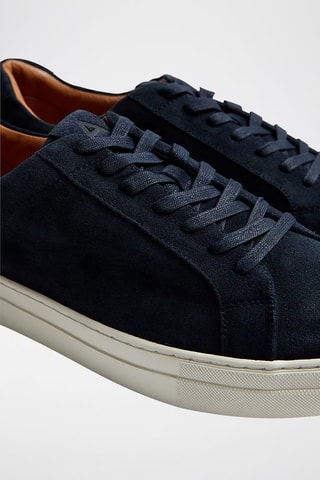 Baskets en cuir - Bleu marine