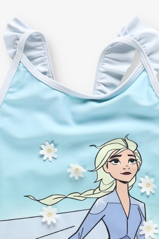 Maillot 1 pièce Elsa La Reine des Neiges Disney - Turquoise