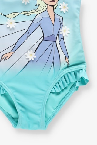 Maillot 1 pièce Elsa La Reine des Neiges Disney - Turquoise