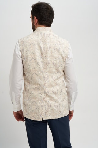 Gilet de costume en lin - Beige