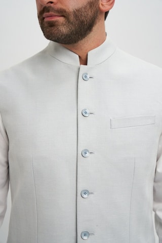 Gilet de costume - Blanc et bleu