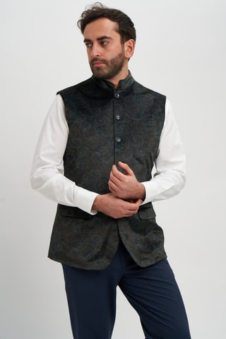 Gilet de costume - Vert et bleu