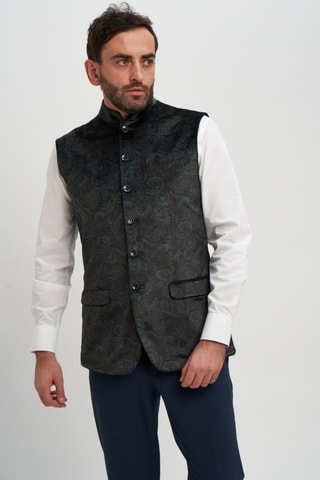 Gilet de costume - Vert et bleu