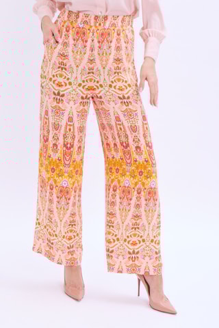 Pantalon taille haute - Rose