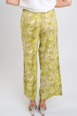 Pantalon en lin taille haute - Vert