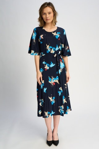 Robe midi - Bleu marine