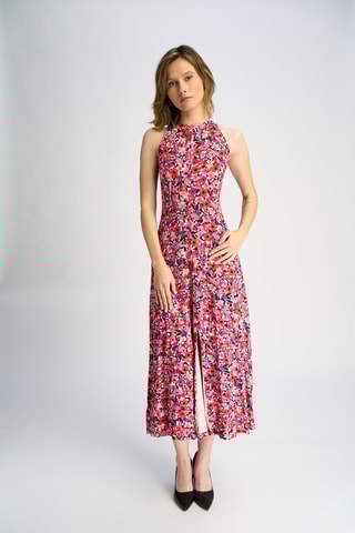 Robe midi - Rose et noir