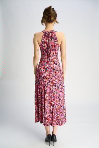 Robe midi - Rose et noir