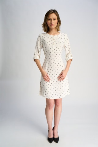 Robe patineuse en lin - Blanc