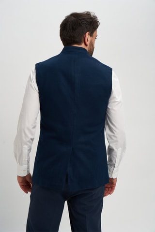 Gilet de costume en laine - Bleu marine