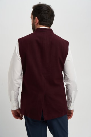 Gilet de costume en laine - Bordeaux