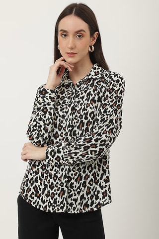 Chemisier - Beige et noir