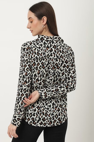 Chemisier - Beige et noir