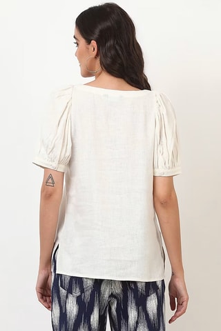 Chemisier en lin - Ivoire