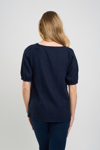 Chemisier en lin - Bleu marine