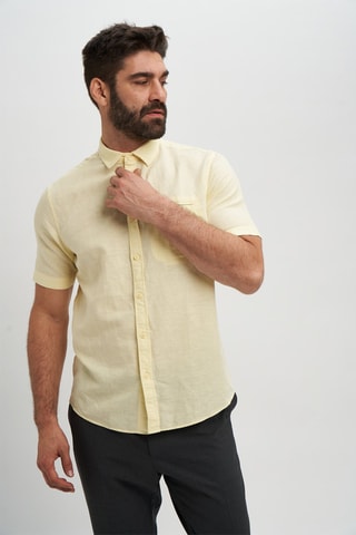 Chemise en lin - Jaune
