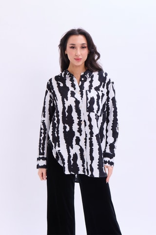 Chemise en lin - Noir