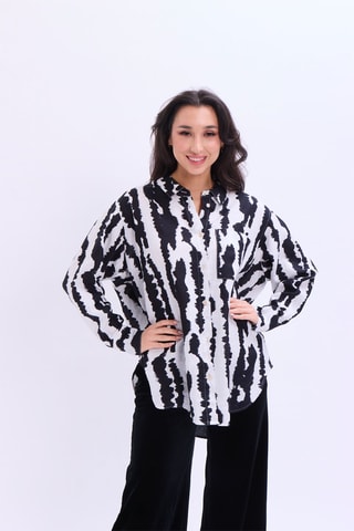 Chemise en lin - Noir