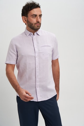 Chemise en lin - Mauve