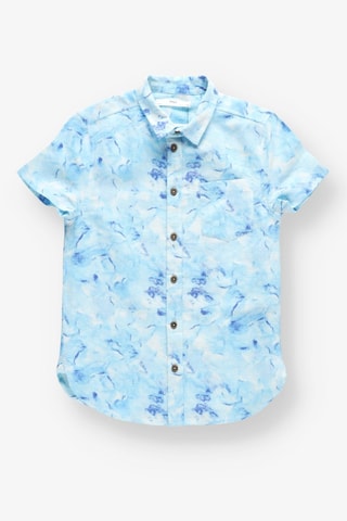 Chemise en lin - Bleu