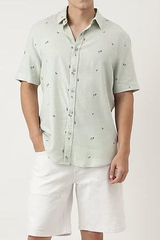 Chemise en lin - Vert