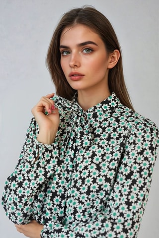 Blouse - Vert et noir