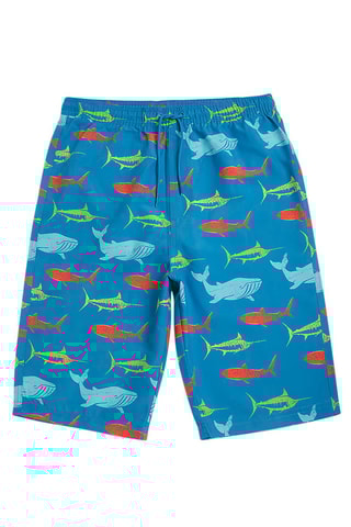 Short de bain - Bleu et rouge