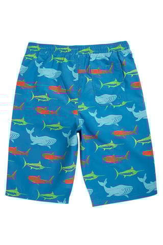 Short de bain - Bleu et rouge