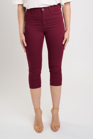 Pantacourt taille haute - Bordeaux