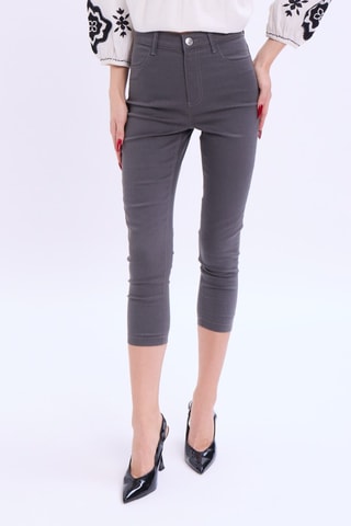 Pantacourt taille haute - Gris