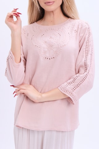 Blouse en lin - Rose pâle