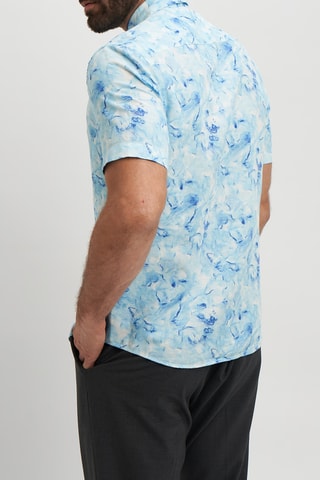 Chemise en lin - Bleu