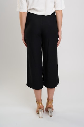 Pantacourt en lin - Noir