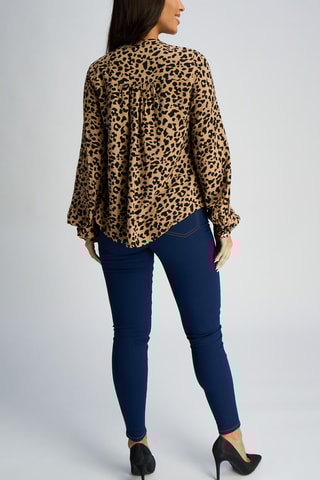 Blouse - Beige et noir