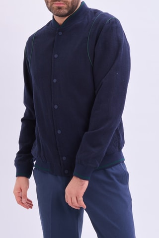 Blouson en laine - Bleu marine