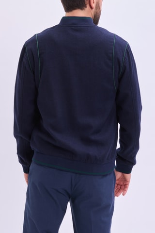 Blouson en laine - Bleu marine