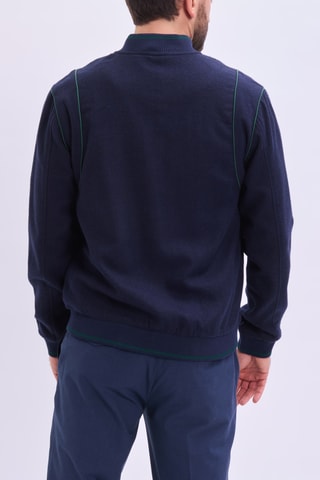 Blouson en laine - Bleu marine