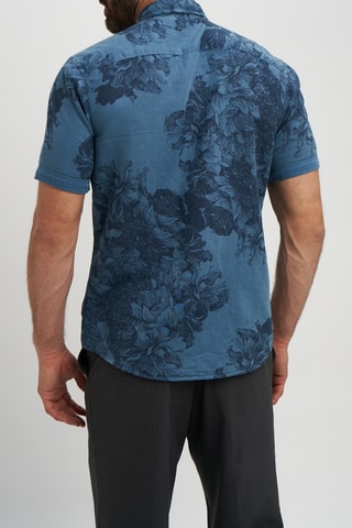 Chemise en lin - Bleu