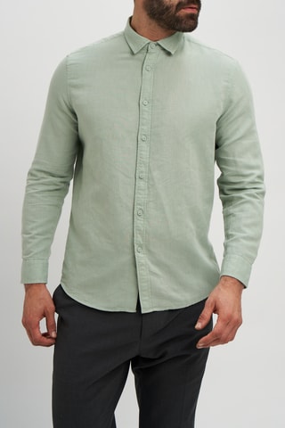 Chemise en lin - Vert clair