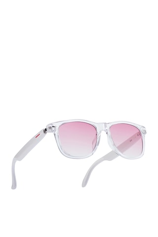 Lunettes de soleil connectées Mogie - Modèle Dione - Bluetooth - Blanc et rose clair