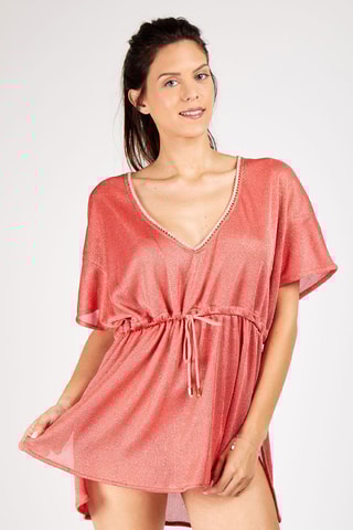 Túnica de playa Mildae - Salmón
