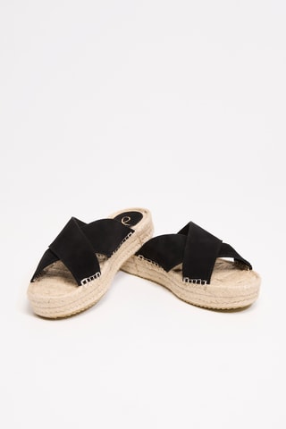 Sandalias de nobuk con plataforma Aleenta - Negro