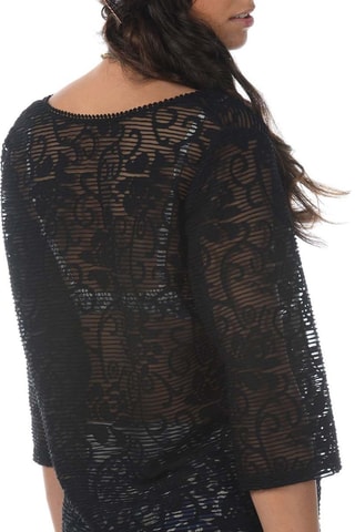 Vestido de encaje Badami - Negro