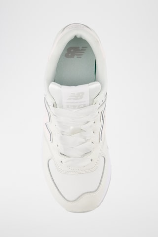 Chaussures de running en cuir 574 - Blanc et rose poudré